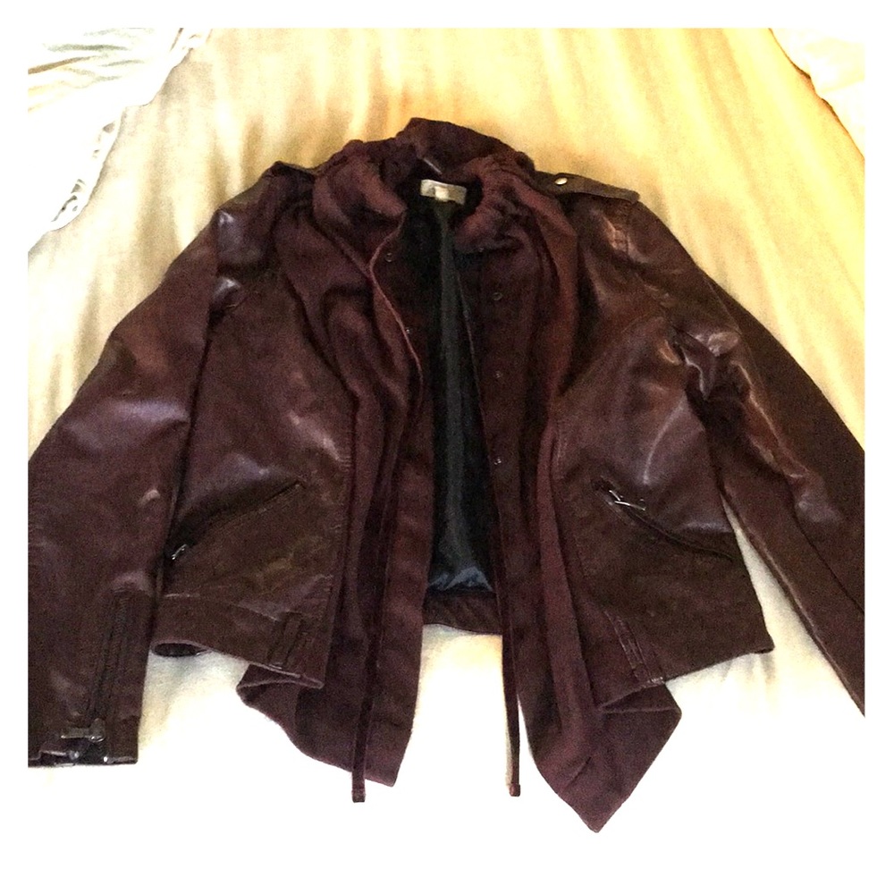 Red Brown Jolt Motorcycle Jacket Women’s Large